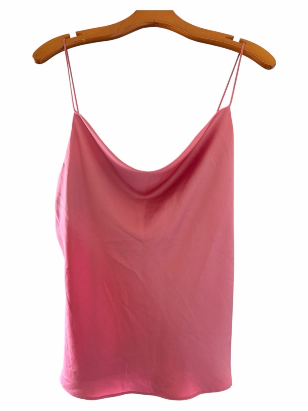 Zara Pink Satin Cowl Neck Camisole Top